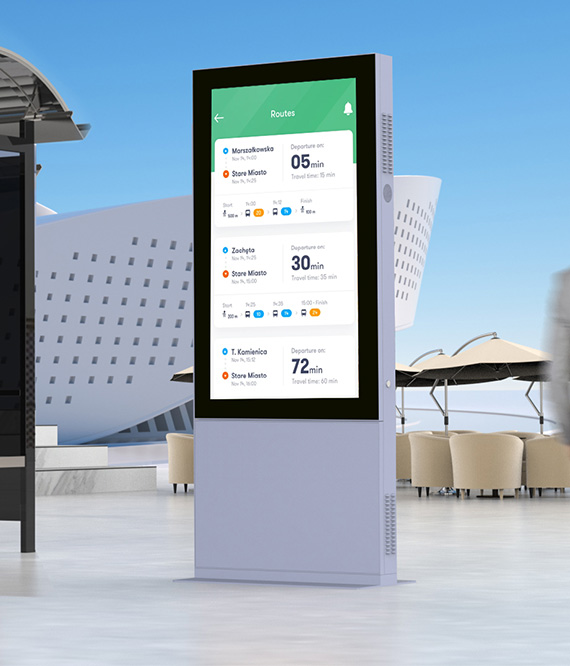 Outdoor digital signage kiosk - Uniview Commercial display